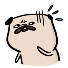 Lazy George Pug 2 sticker #13132831