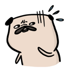 Lazy George Pug 2 sticker #13132831