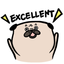 Lazy George Pug 2 sticker #13132835