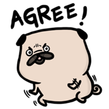 Lazy George Pug 2 sticker #13132836