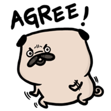 Lazy George Pug 2 sticker #13132836