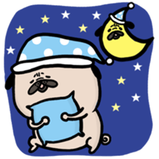 Lazy George Pug 2 sticker #13132837