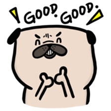 Lazy George Pug 2 sticker #13132838