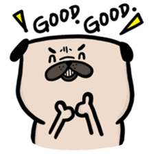 Lazy George Pug 2 sticker #13132838