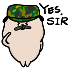 Lazy George Pug 2 sticker #13132839