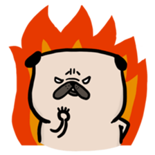 Lazy George Pug 2 sticker #13132841