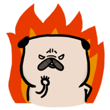 Lazy George Pug 2 sticker #13132841