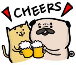 Lazy George Pug 2 sticker #13132850