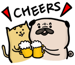 Lazy George Pug 2 sticker #13132850