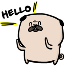 Lazy George Pug 2 sticker #13132851