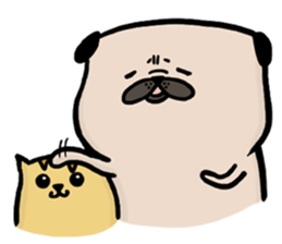 Lazy George Pug 2 sticker #13132857