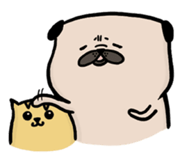 Lazy George Pug 2 sticker #13132857