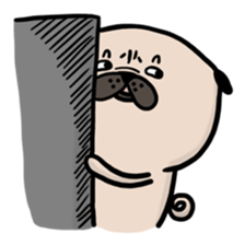Lazy George Pug 2 sticker #13132861