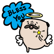 Lazy George Pug 2 sticker #13132862