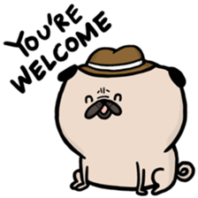 Lazy George Pug 2 sticker #13132864