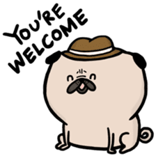 Lazy George Pug 2 sticker #13132864