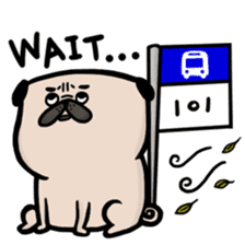 Lazy George Pug 2 sticker #13132867