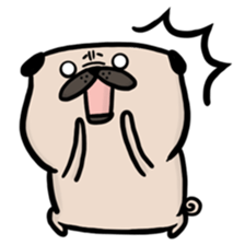 Lazy George Pug 2 sticker #13132869