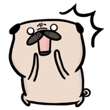 Lazy George Pug 2 sticker #13132869