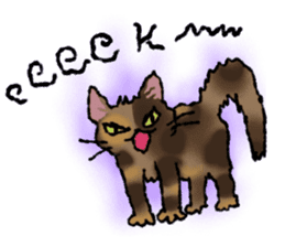 Cats of the onomatopoeia (English Ver.) sticker #13132874