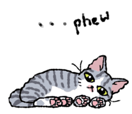 Cats of the onomatopoeia (English Ver.) sticker #13132875