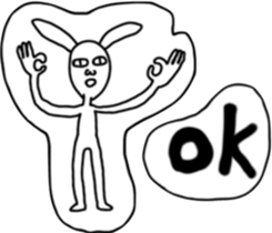 Rabbit noisy sticker #13135209