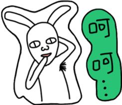 Rabbit noisy sticker #13135215