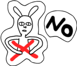Rabbit noisy sticker #13135229