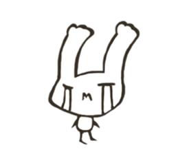 white-white rabbit sticker #13135570