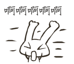 white-white rabbit sticker #13135575