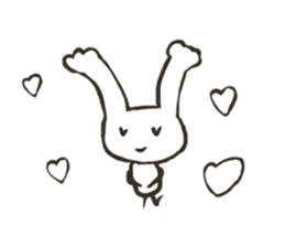 white-white rabbit sticker #13135589