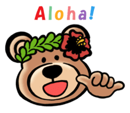 Mr.AERU of the bear which is aloha sticker #13138038