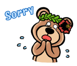 Mr.AERU of the bear which is aloha sticker #13138043