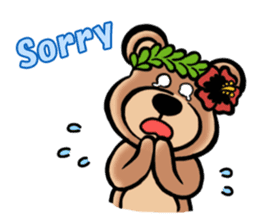 Mr.AERU of the bear which is aloha sticker #13138043