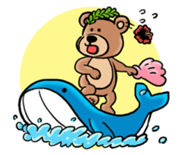 Mr.AERU of the bear which is aloha sticker #13138048