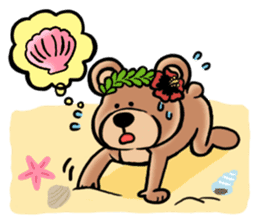 Mr.AERU of the bear which is aloha sticker #13138051