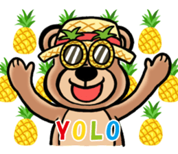 Mr.AERU of the bear which is aloha sticker #13138053