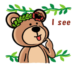Mr.AERU of the bear which is aloha sticker #13138066