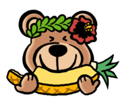 Mr.AERU of the bear which is aloha sticker #13138068
