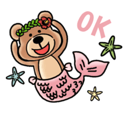 Mr.AERU of the bear which is aloha sticker #13138076