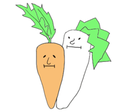 Radishsan&carrotsan sticker #13138387