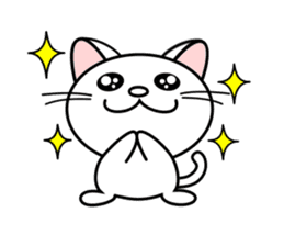 Sticker of the cats with the eyebrows sticker #13138398