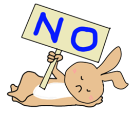 Rabit "woo" sticker #13139529