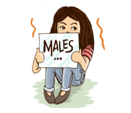 Cewek BAPER sticker #13140582