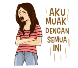 Cewek BAPER sticker #13140586