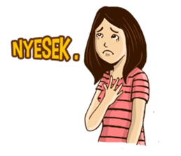 Cewek BAPER sticker #13140593