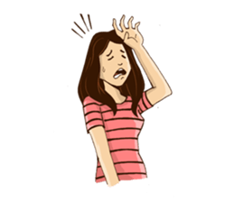 Cewek BAPER sticker #13140600