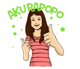 Cewek BAPER sticker #13140602