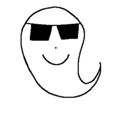 KAWAII WHITE GHOST sticker #13141841