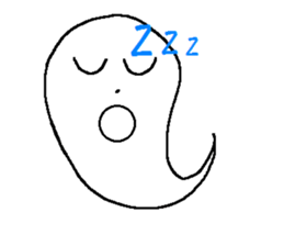 KAWAII WHITE GHOST sticker #13141850